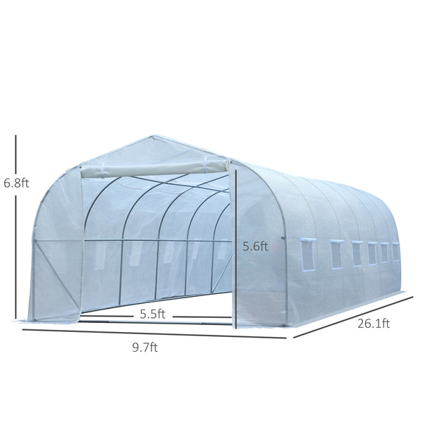 Garden greenhouse for seedlings, high-quality steel frame, white