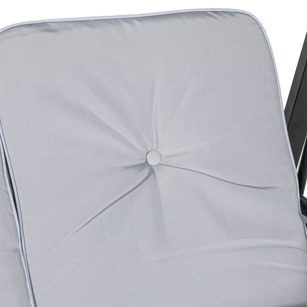 Balancelle 2 places avec auvent réglable, grise