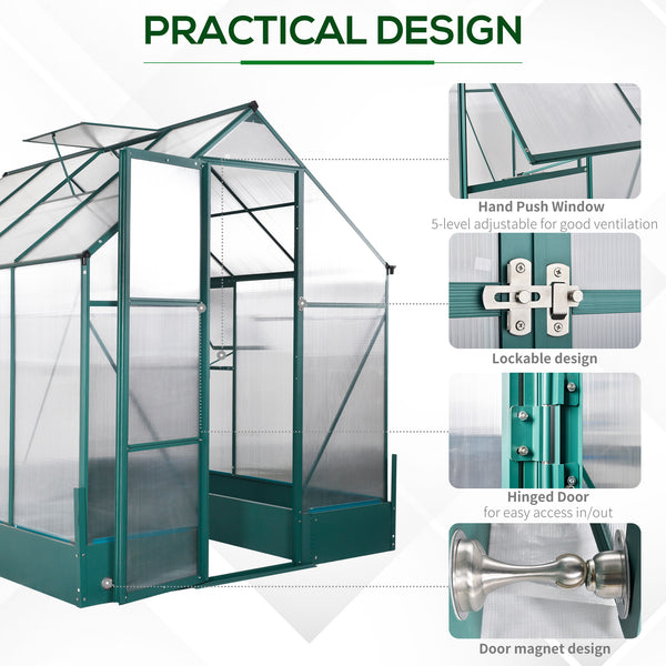 Aluminum greenhouse with temperature-controlled window