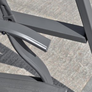 Balançoire 2 places avec auvent réglable, grise