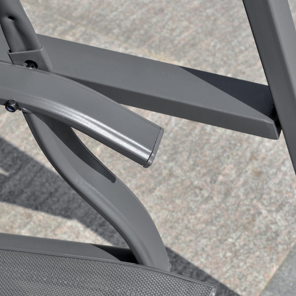 Balançoire 2 places avec auvent réglable, grise