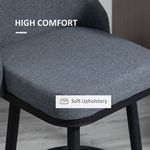 Set of 2 bar stools, anthracite grey