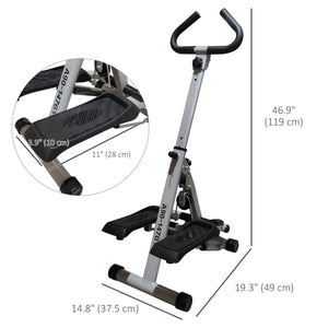 Stepper à hauteur réglable avec écran LCD, noir