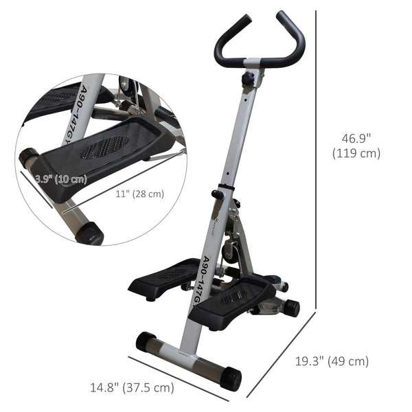 Stepper à hauteur réglable avec écran LCD, noir
