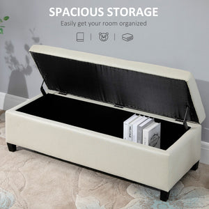 Banc d'entrée rectangulaire capitonné, beige