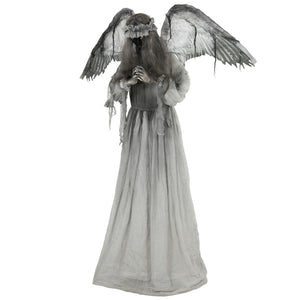 Halloween Animated Standing Crying Angel Decoration with Sound and Touch Activation