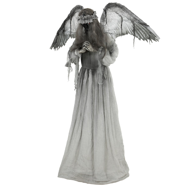 Halloween Animated Standing Crying Angel Decoration with Sound and Touch Activation