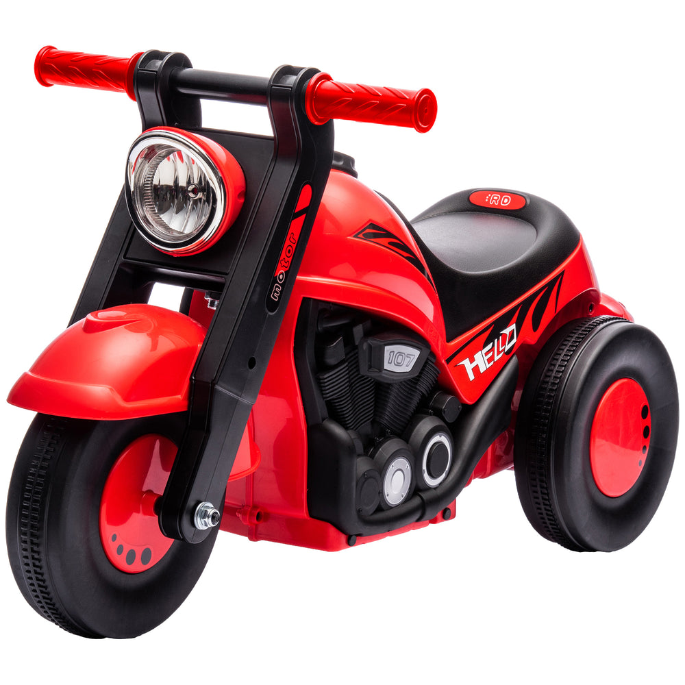 Toddler Motorcycle with Music and Bubbles, for Ages 2-5, Red