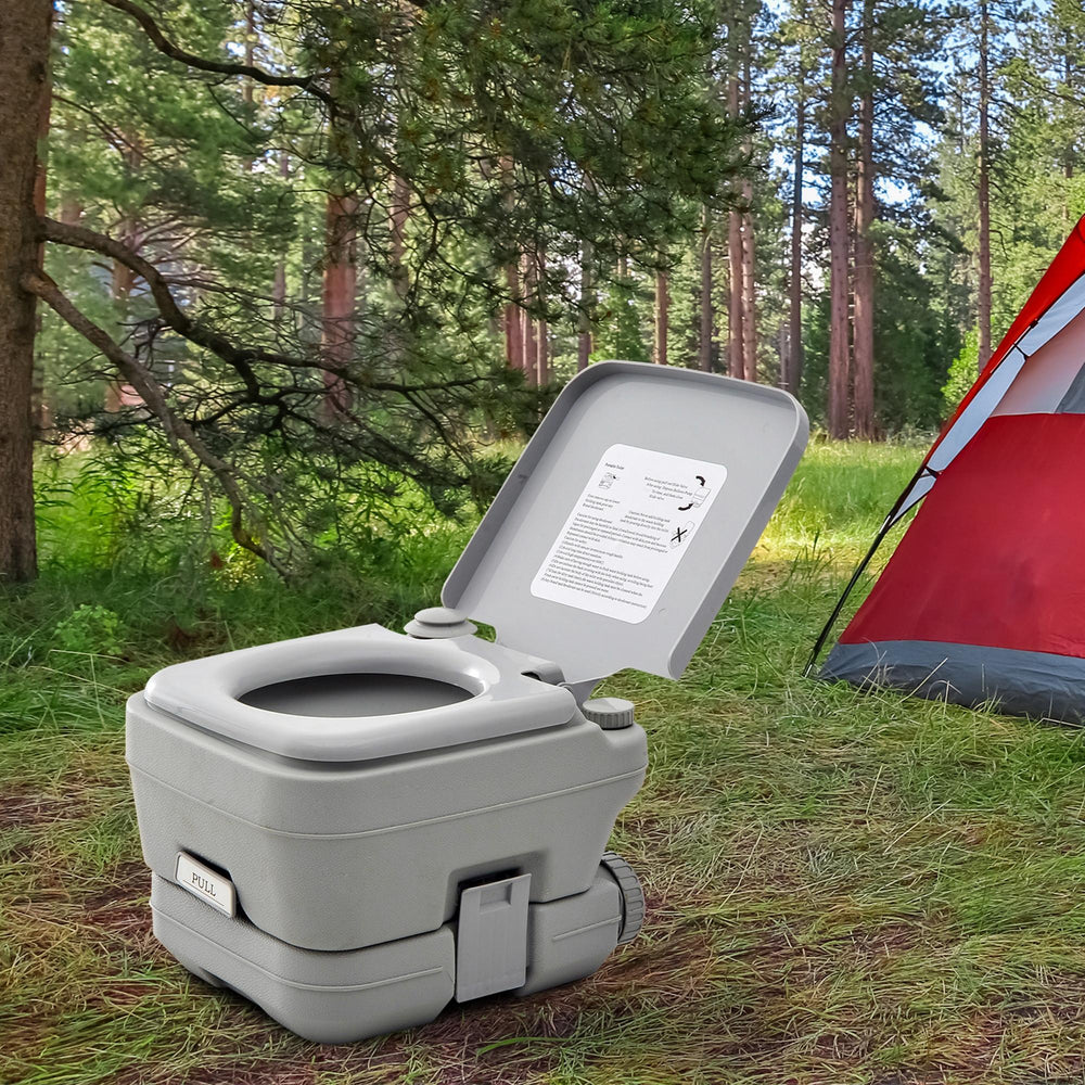 Toilettes de voyage portables avec réservoir à chasse d'eau, 10 litres