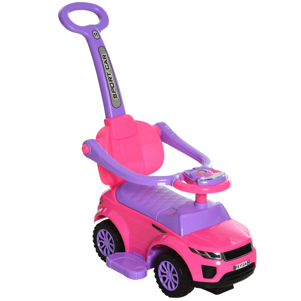 Voiture à pousser 2 en 1 pour enfant, rose