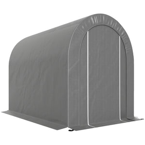 Sturdy and portable garden shed, light grey