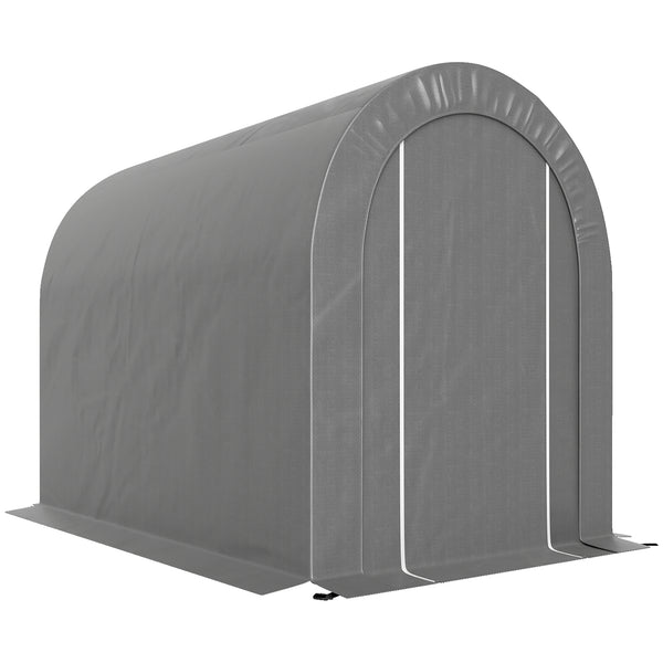 Sturdy and portable garden shed, light grey