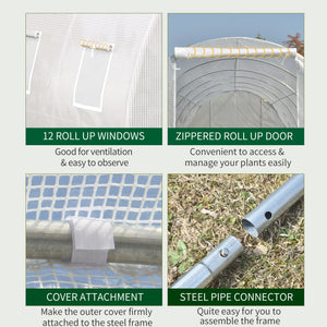 Grande serre de jardin pour semis, structure en acier de qualité supérieure
