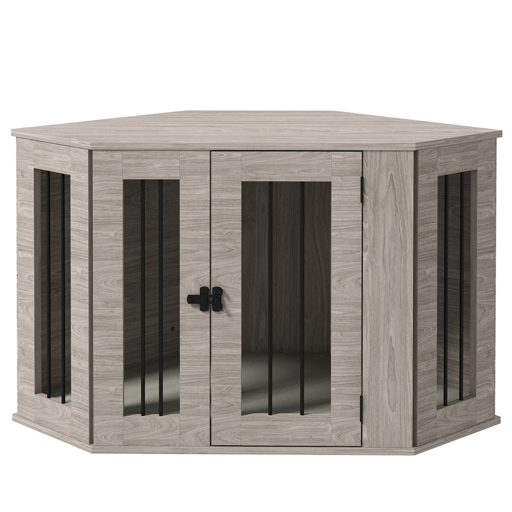 Meuble cage de 41 pouces avec coussin, couleur noyer brun