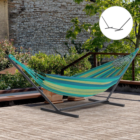 Support de hamac extra long de 11,8 pi de long, robuste, cadre en métal, installation simple, noir