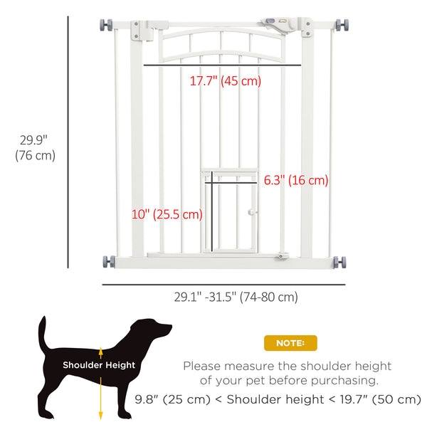Barrière pour animaux à fermeture automatique, blanche