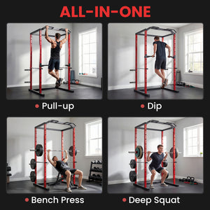 Cage de musculation d'une capacité de 454 kg (1000 lbs) avec hauteur réglable