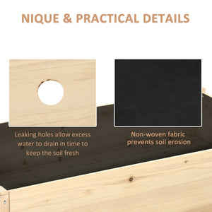 Jardinière surélevée en bois avec doublure non tissée