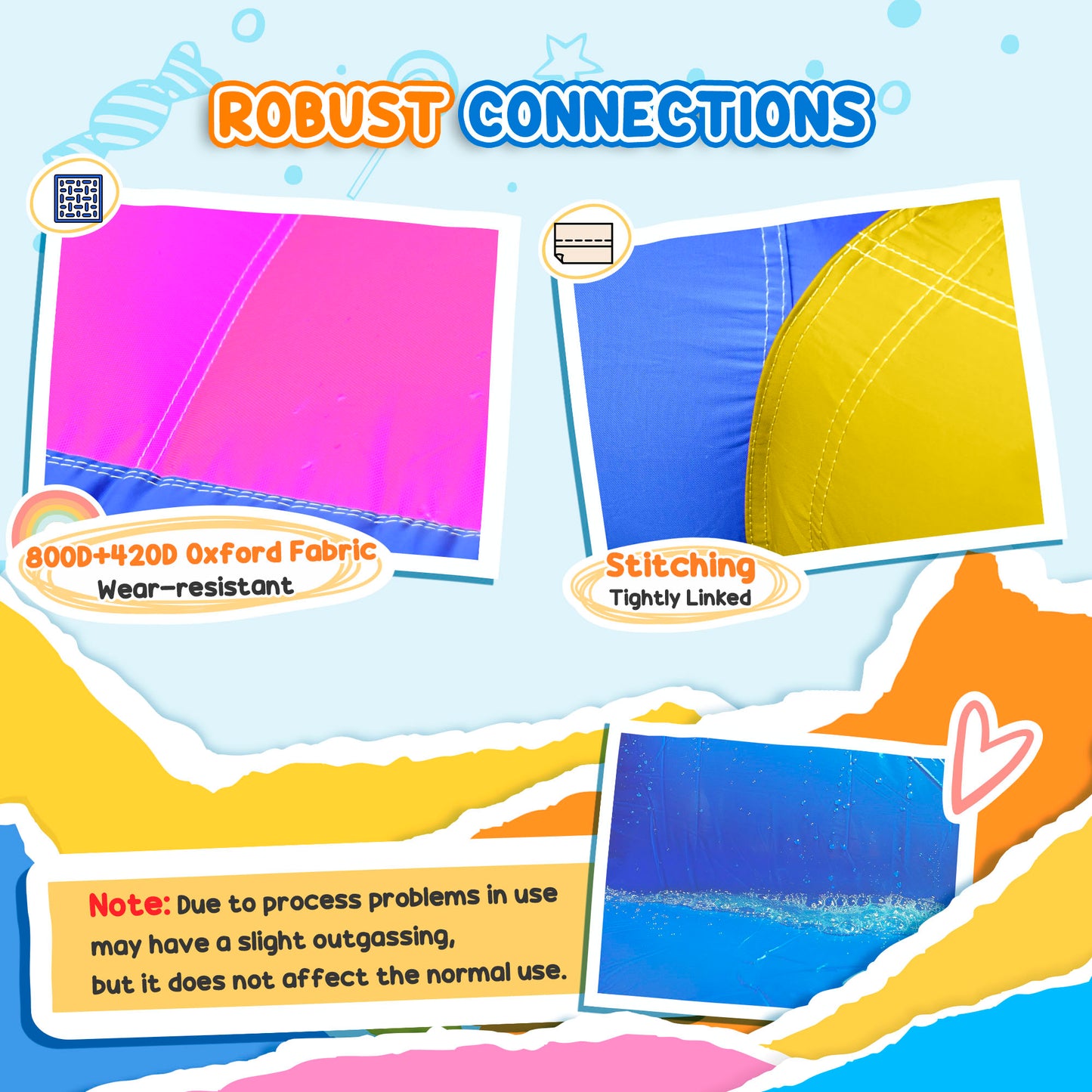 Outsunny Kids 5 in 1 Bouncy Castle, Trampoline, Slide, Pool, Climbing Wall with Inflator for Kids 3-12 Years Old, Summer, 37.5 x 21.6 x 20.5 cm, Multicolor
