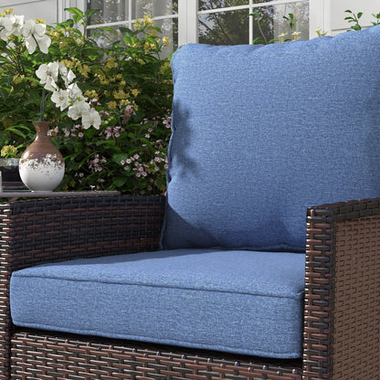Coussins de remplacement, lot de 4, coussins de chaise de patio, bleu
