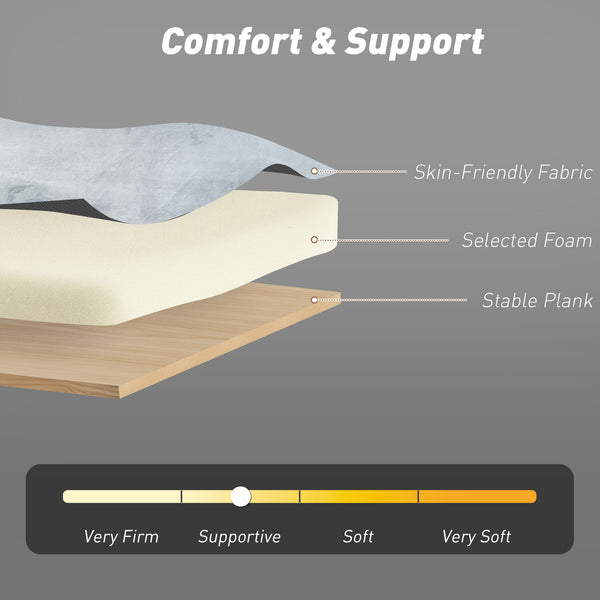 Canapé-lit convertible 3 en 1 avec port USB, dossier réglable et poches latérales, gris clair.