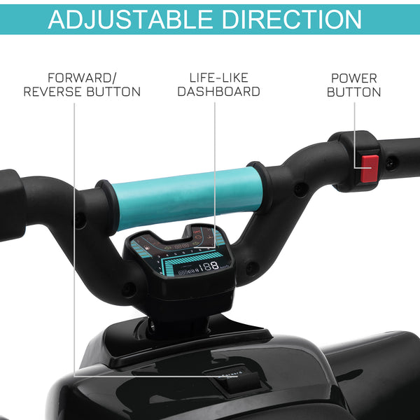 6V battery mountain bike, black
