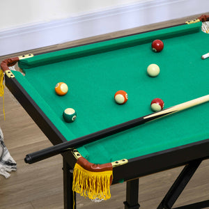 55-inch Folding Pool Table, Adjustable Height with Accessories