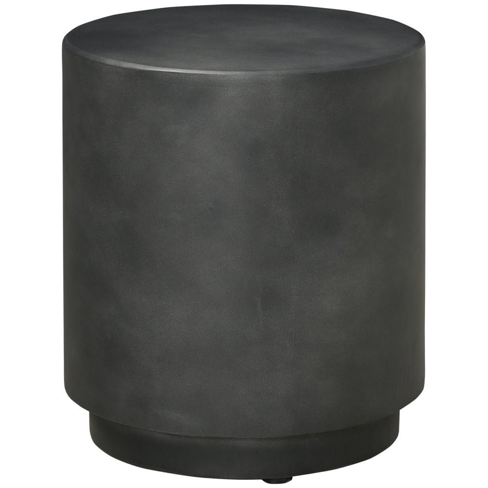 Table d'appoint finition Terrazzo ronde, gris anthracite