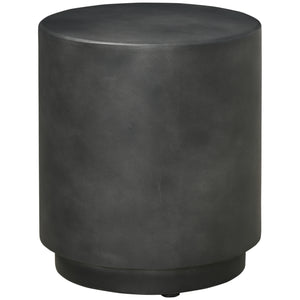 Table d'appoint finition Terrazzo ronde, gris anthracite