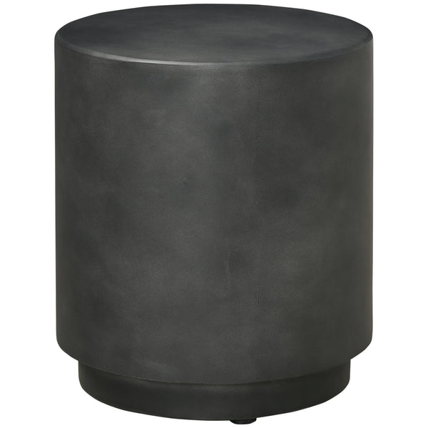Table d'appoint finition Terrazzo ronde, gris anthracite
