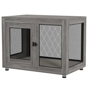 Meuble cage avec coussin imperméable, gris