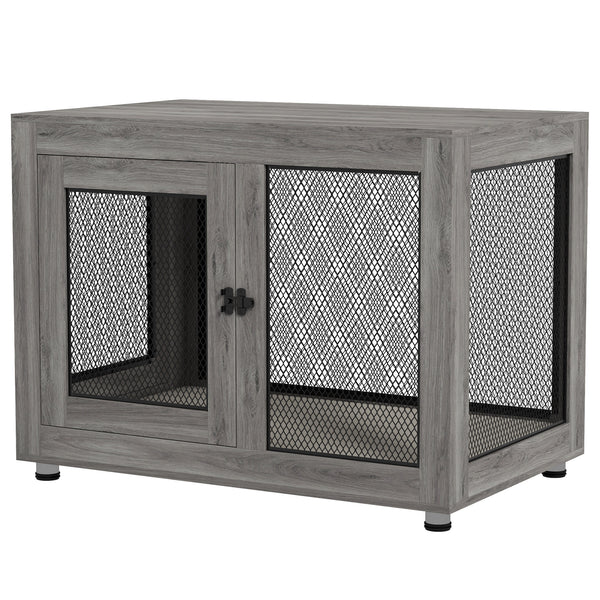 Meuble cage avec coussin imperméable, gris