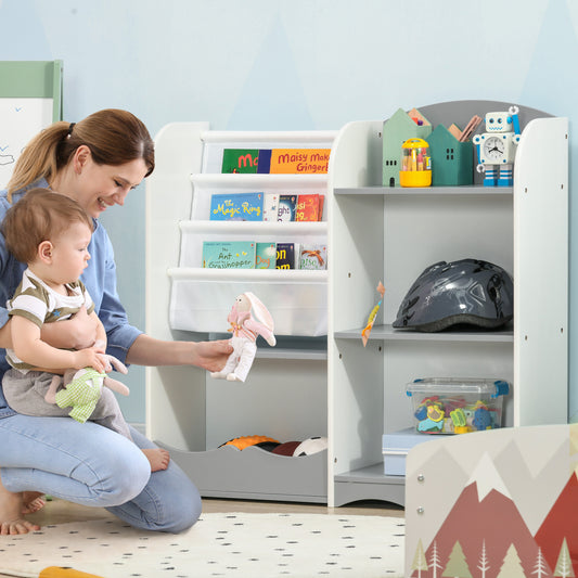 Étagère de rangement de jouets pour enfants, pour chambre, salle de jeux, crèche, gris