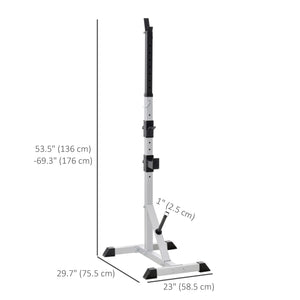 Support pour haltères en 2 pièces avec hauteur réglable, capacité de 200 kg