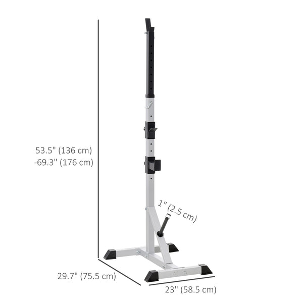 Support pour haltères en 2 pièces avec hauteur réglable, capacité de 200 kg