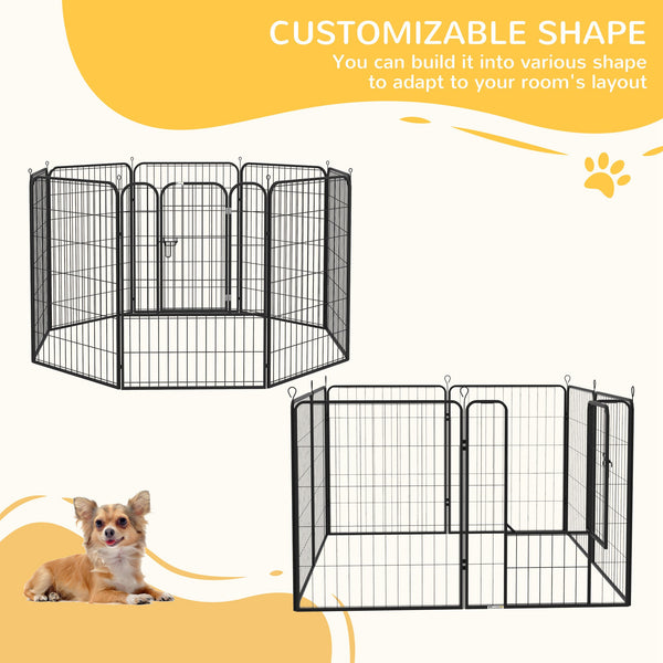 8-Panel Heavy-Duty Metal Playpen