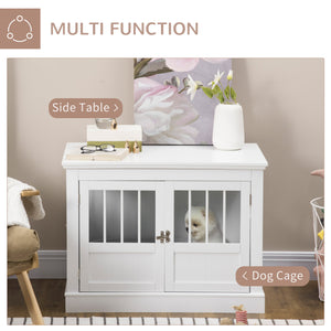 Meuble cage de 31" avec trois portes, blanc