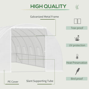 Grande serre de jardin pour semis, structure en acier de qualité supérieure