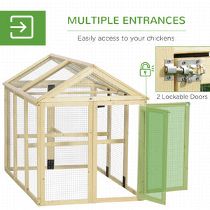 Poulailler extensible avec 2 portes et 3 perchoirs pour 1 à 3 poules