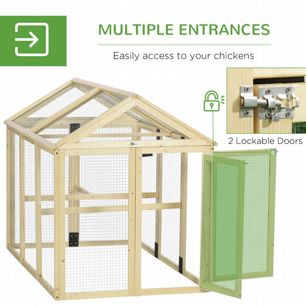 Poulailler extensible avec 2 portes et 3 perchoirs pour 1 à 3 poules