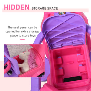 Voiture à pousser 2 en 1 pour enfant, rose