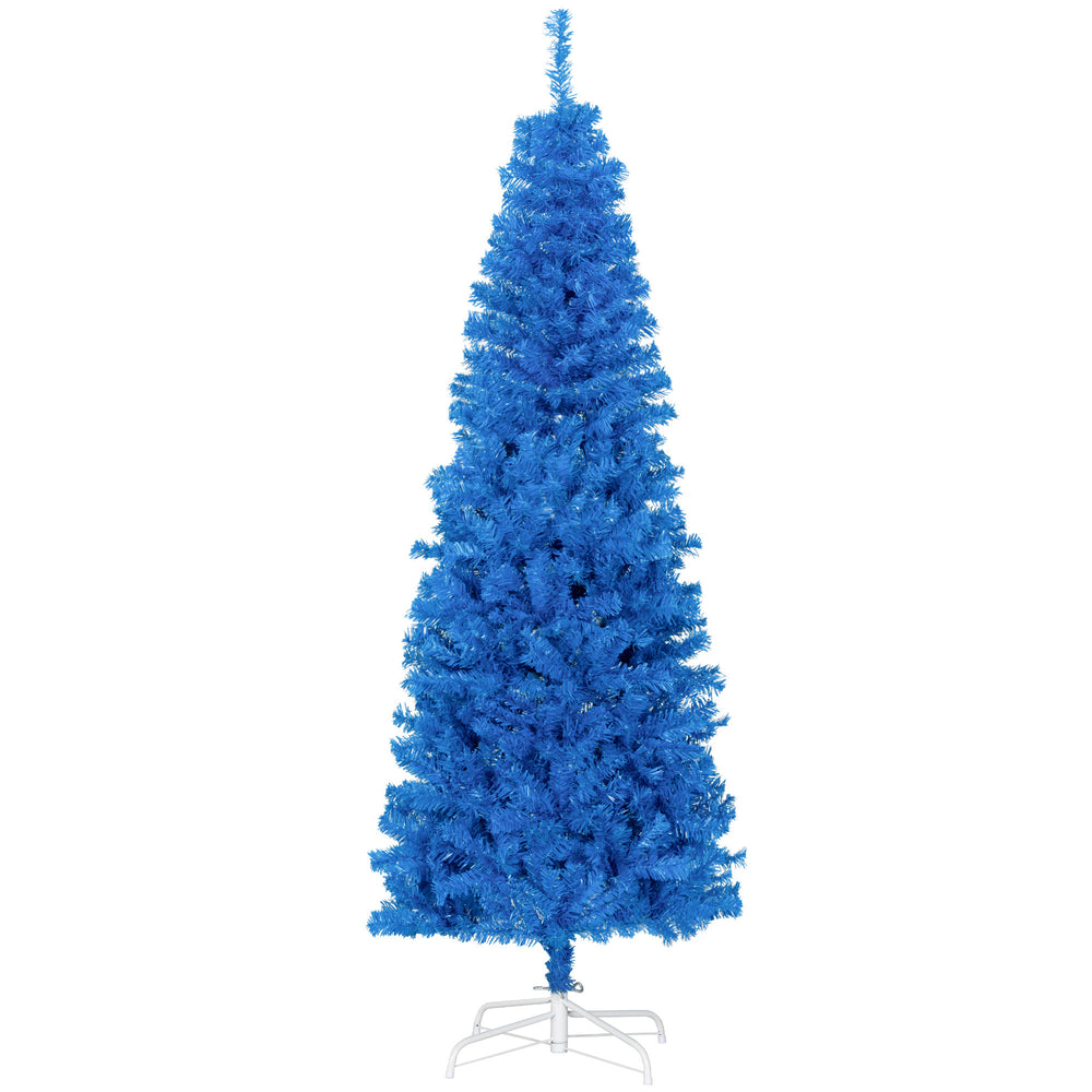 Sapin de Noël artificiel bleu de 6 pieds avec ouverture automatique