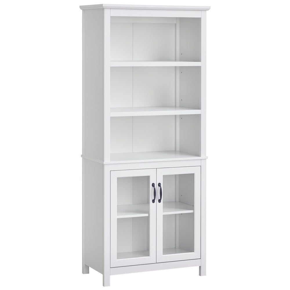 Meuble de rangement multifonctionnel avec étagères réglables, blanc