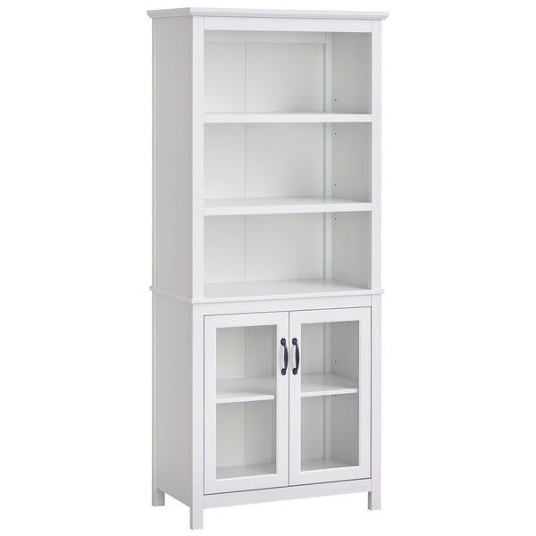 Meuble de rangement multifonctionnel avec étagères réglables, blanc