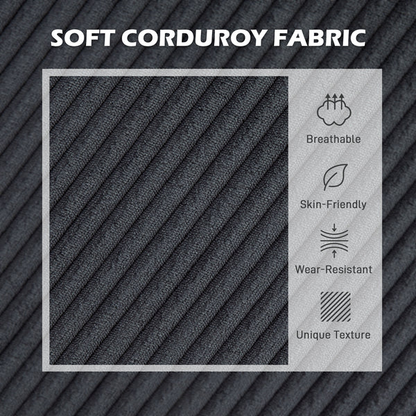 Canapé en L vec méridienne et coussin à ressorts, gris
