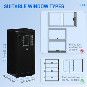 Climatiseur portatif 8 000 BTU avec refroidissement, déshumidificateur, télécommande