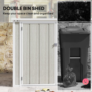 Abri de jardin pour poubelle avec couvercle à chaîne, gris clair