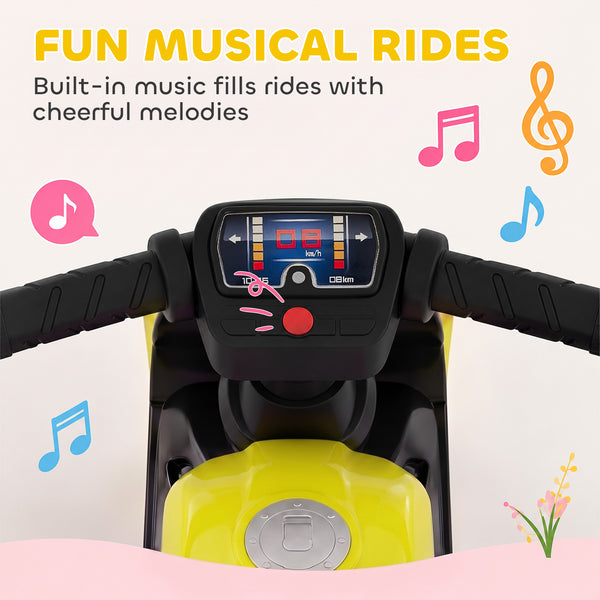 Moto porteur musicale verte, 18 à 36 mois