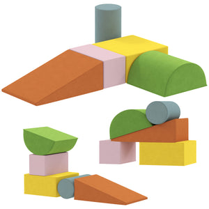 Jouets d'escalade avec housse amovible pour ramper et glisser, orange/vert