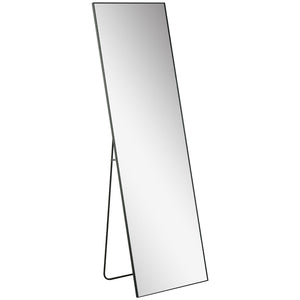 Full-length mirror, floor-standing or wall-mounted, black